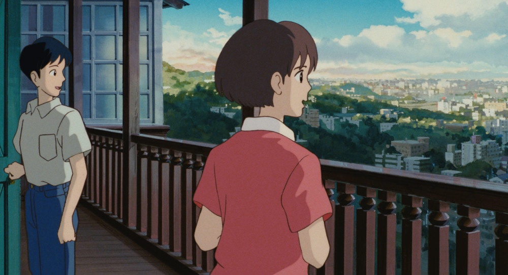 Shizuku and Seiji look across Tokyo in Studio Ghibli’s ‘Whisper of the Heart’